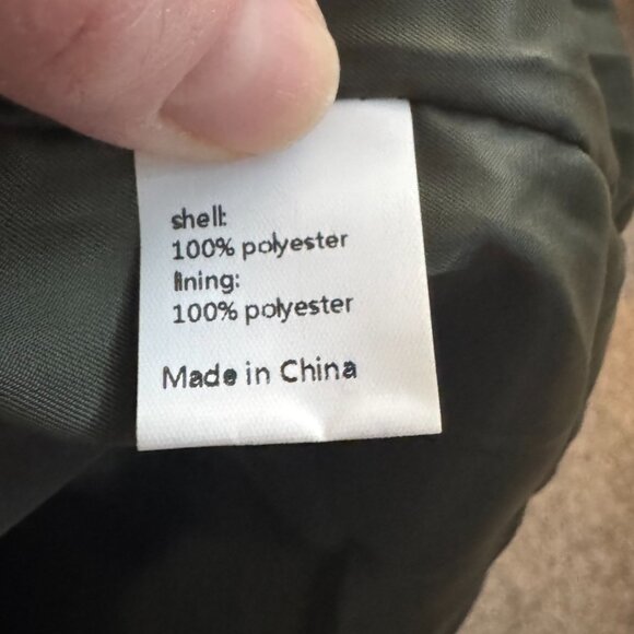 Quilted Bomber Jacket Olive Green Size XL - Picture 4 of 8